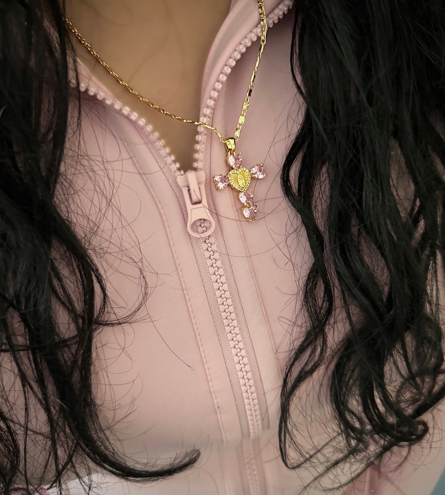 Virgencita Cross Necklace