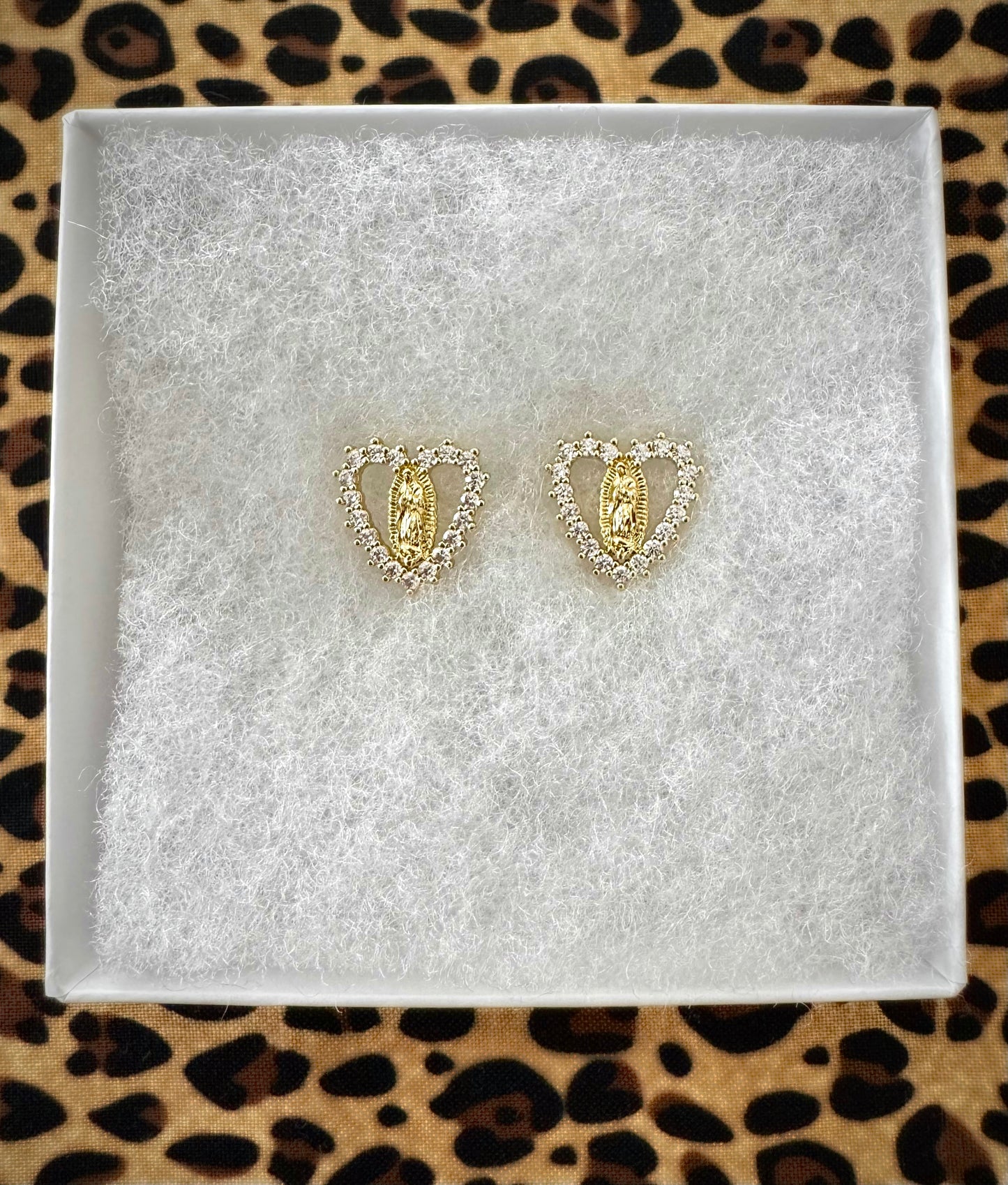 Virgencita Heart Earrings