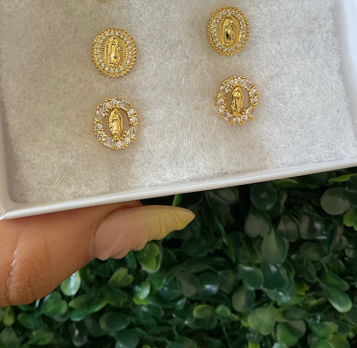 Gold Virgencita Earrings