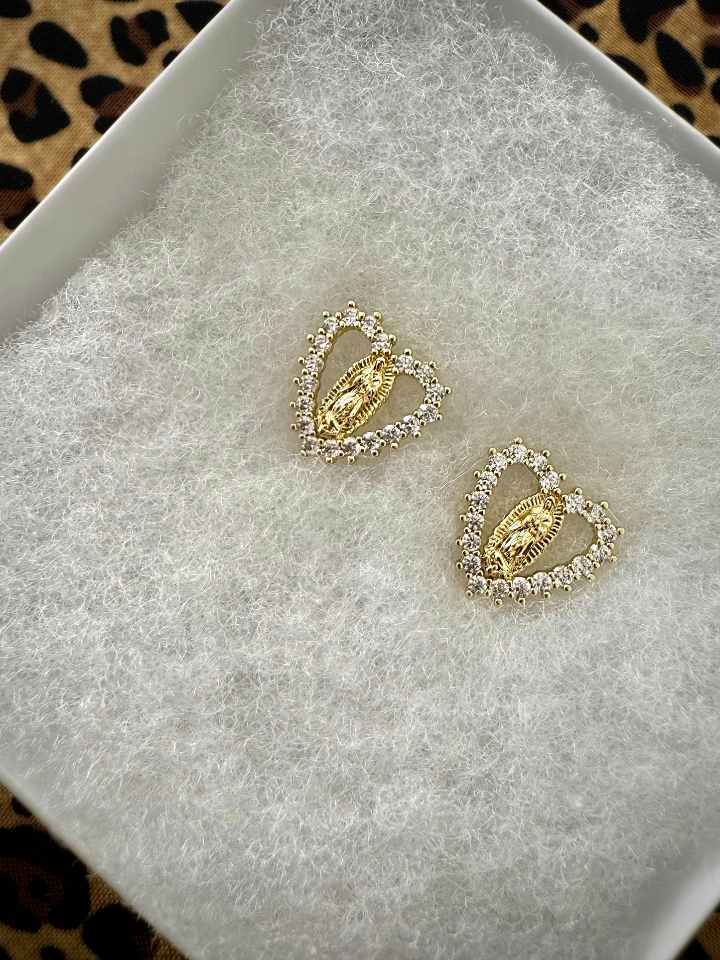 Virgencita Heart Earrings