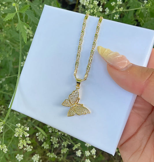 Bling Butterfly Necklace