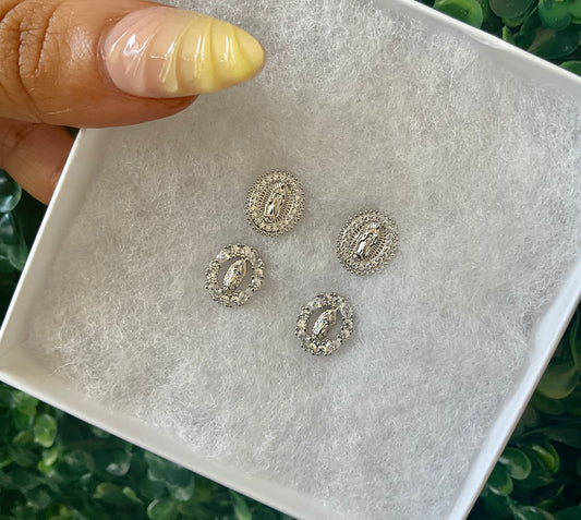 Silver Virgencita Earrings