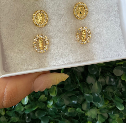 Gold Virgencita Earrings